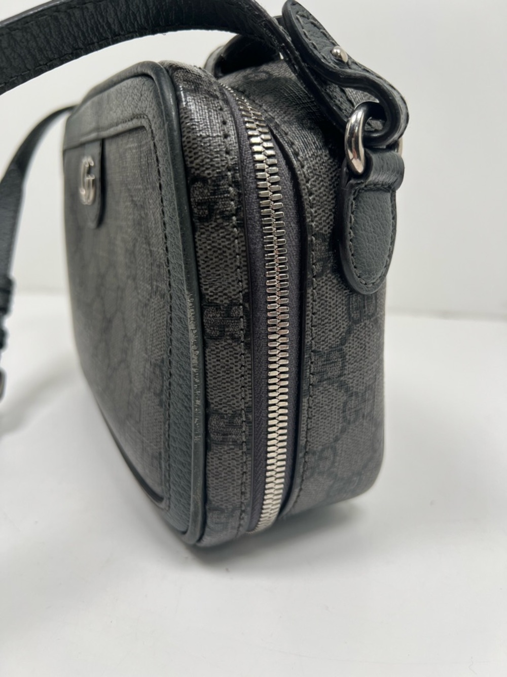 Gucci Ophidia Zip Around Camera Crossbody Bag GG Coated Canvas Small - Picture 4 of 16